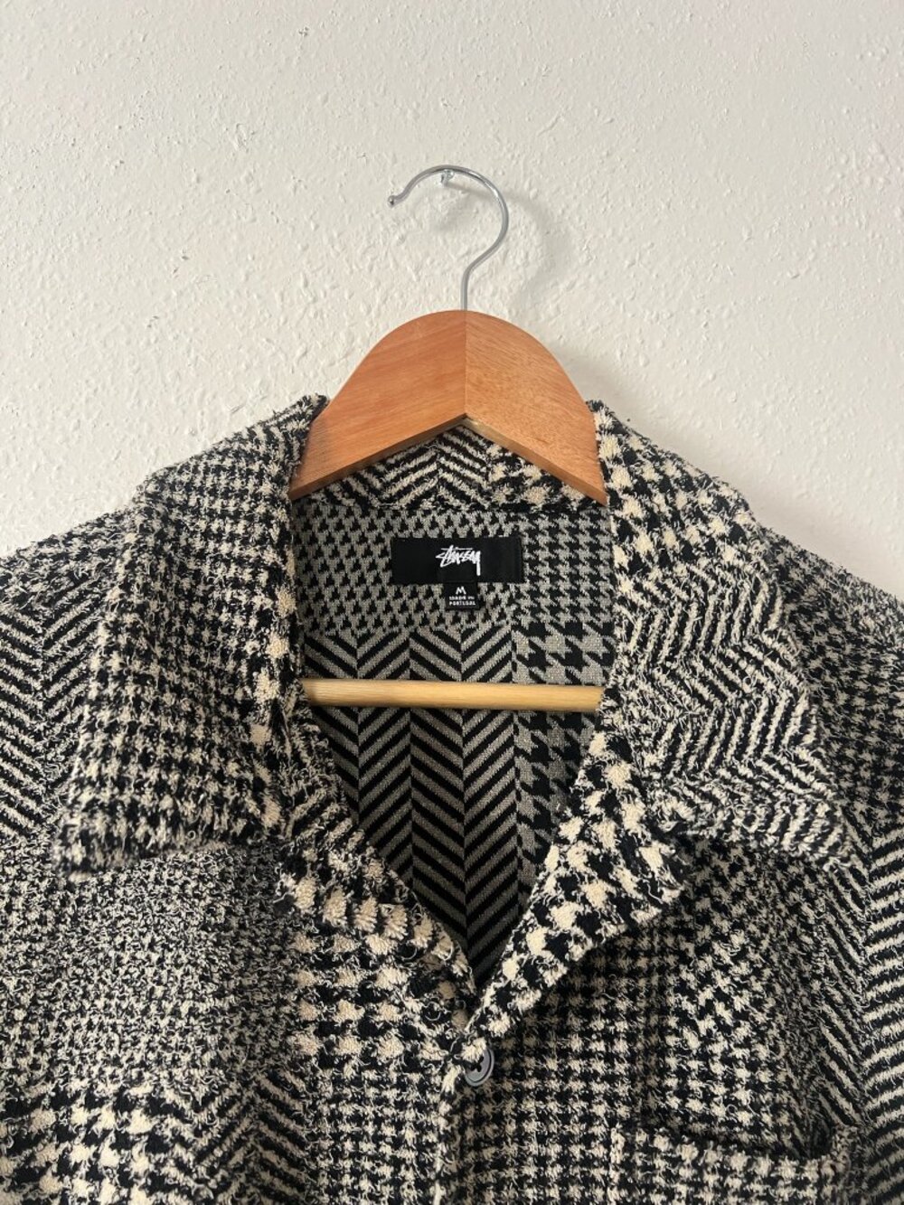 Stussy Abstract Houndstooth Terrycloth Shortsleeve Buttondown - Picture 2 of 4
